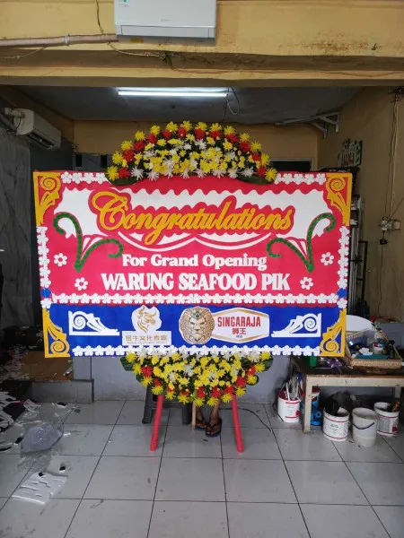Papan Bunga Ucapan Selamat Pinangsia